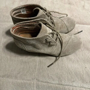 TOMS wedge booties, size 6.5